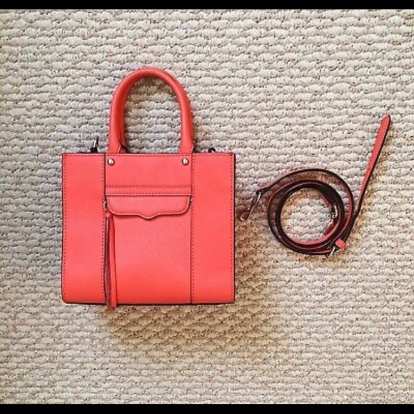 Rebecca Minkoff Handbags - Rebecca Minkoff MAB Mini Orange Leather Tote